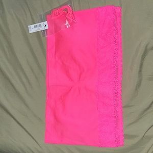 Hot pink bandeau bra
